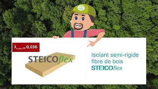 Tuto Isolation sous rampant avec la fibre de bois STEICOflex [upl. by Plossl]