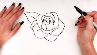 How To Draw A Rose Step By Step 🌹  Rose Drawing EASY  Super Easy Drawings [upl. by Lacym]