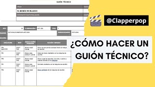 ¿Cómo hacer un guion técnico [upl. by Finlay]