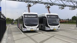 Electric Bus at Schiphol Airport Netherlands [upl. by Kidder743]