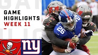 Buccaneers vs Giants Week 11 Highlights  NFL 2018 [upl. by Alius]