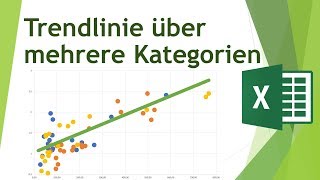 Trendlinie über mehrere Kategorien in Excel einfügen  Daten visualisieren in Excel 25 [upl. by Ayaet]