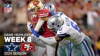 Dallas Cowboys vs San Francisco 49ers Game Highlights  NFL 2024 Season Week 8 [upl. by Hannus691]