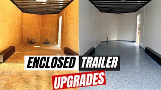 Enclosed Trailer UpgradesEpoxy FlooringPainting Walls [upl. by Ahsikram]