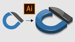 How to Create 3D Glossy Logo in Adobe Illustrator  Easy Tutorial [upl. by Tega940]