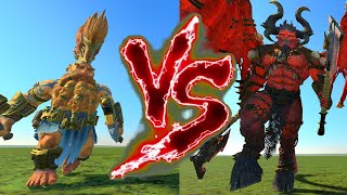 Daemon Slayer VS Daemon Prince of Khorne Total War Warhammer 3 [upl. by Ahsiened]