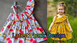 Baby Frock Cutting and StitchingOne StrapOne Shoulder Baby Frock Cutting and Stitching for 1 year [upl. by Matronna948]