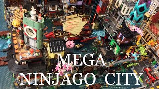 MEGA SUPER ULTIMATE LEGO NINJAGO CITY 7 SetsMocs Extensions City Docks Gardensmore Combined [upl. by Adni]