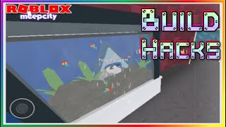 How To Build A Fish Tank Aquarium  Furniture Hack  House Decorating Idea  Meep City  Roblox [upl. by Steffy]