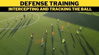 Intercepting and Tracking the ball  Defense Training for FootballSoccer [upl. by Arnelle]