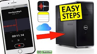 How to transfer Voice Memos from iPhone to Computer with Notes App and iCloud EASY TUTORIAL [upl. by Sisi]