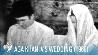 Aga Khan IVs Wedding in Paris France 1969  British Pathé [upl. by Nored]