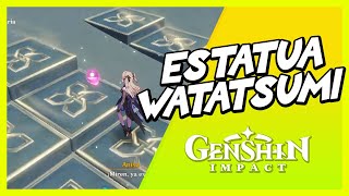 RESUELVE EL ACERTIJO DE LA ESTATUA WATATSUMI  Genshin Impact guía Inazuma Español [upl. by Calendra]