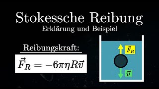 Stokessche Reibung EINFACH erklärt  Formel Beispiel Strömungsmechanik [upl. by Checani]