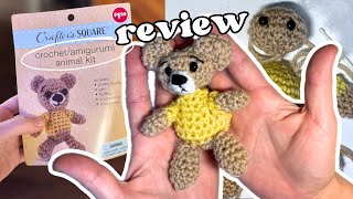 Dollar Tree Crochet Kit Review  Amigurumi Teddy Bear [upl. by Attenoj]