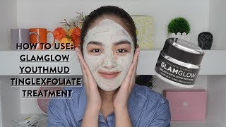 How To Use Glamglow Youthmud Tinglexfoliate Treatment [upl. by Ycniuq]