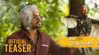 Ala Vaikunthapurramuloo Teaser  Allu Arjun Pooja Hegde  Trivikram  Thaman S [upl. by Katrine]