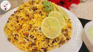 Minced Beef BiryaniKeema Biryani Best amp Simple Biryani Ramadan Special Recipe By I Cook You Eat [upl. by Reggy302]