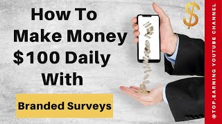 Highest Paying Survey Site Branded Surveys Review 2023 [upl. by Aisatsana]