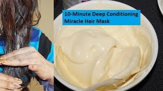 10Minute Miracle Hair Mask for Dry Damaged Rough amp Frizzy Hair [upl. by Ayom642]