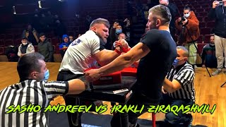 WAF Armwrestling Challenge Sasho Andreev vs Irakli Zirakashvili [upl. by Yerffoeg]