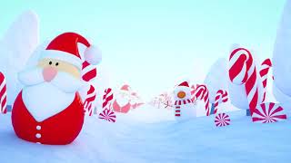 Christmas Background 02  Animation Loop  Xmas BG  Santa Claus Christmas Tree Video  Snow Man BG [upl. by Eidderf]