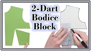 2Dart Bodice Block Variation  Bodice Block for Larger Cup Sizes [upl. by Ydnil502]