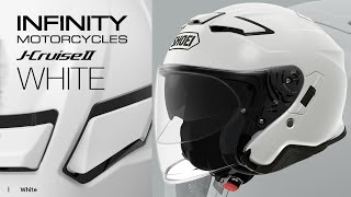 SHOEI JCRUISE 2  PLAIN WHITE Helmet Spin View Video [upl. by Allebram]