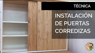 INSTALACION DE PUERTAS CORREDIZAS En Madera  Sistema Ducasse AL 1535 [upl. by Saideman]