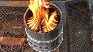 Stainless Steel Wood Burning Camp Stove Review [upl. by Monsour]