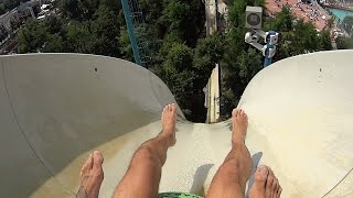 Twin Peaks Water Slide at Caneva Aquapark [upl. by Huff]