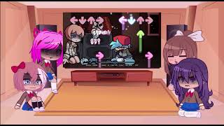 DDLC react to Doki Doki Takeover Bad Ending MY AU [upl. by Ardnwahsal]