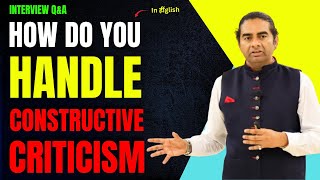 How do you handle CONSTRUCTIVE CRITICISM  Interview Question  Hindi  Ajit Panicker [upl. by Diskin]