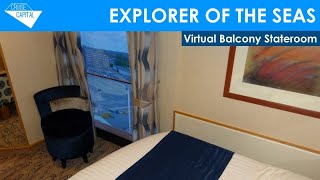 EXPLORER OF THE SEAS Virtual Balcony Stateroom Tour Royal Caribbean International [upl. by Odawa832]