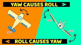 How Roll Causes Yaw and Yaw Causes Roll During Flight amemoduleexam dgcaameexam theoryofflight [upl. by Keenan]