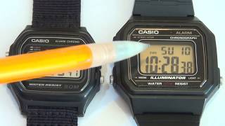 Casio W 217 H vs Casio W 59 [upl. by Aicirtak80]