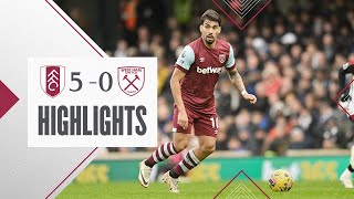 Fulham 50 West Ham  Premier League Highlights [upl. by Eelatsyrc30]