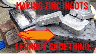 Melting Zinc  Zinc Ingots  Devil Forge  Metal Melting [upl. by Duaner]