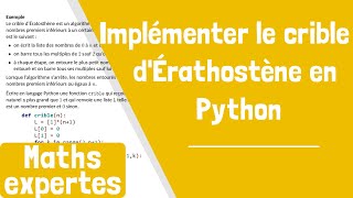 Comment implémenter le crible dÉratosthène en Python [upl. by Payson]