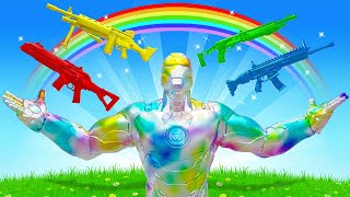 The RAINBOW IRON MAN Challenge in Fortnite [upl. by Rooke]