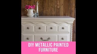 DIY Metallic Painted Furniture  Pearl Effects Tutorial [upl. by Seluj330]