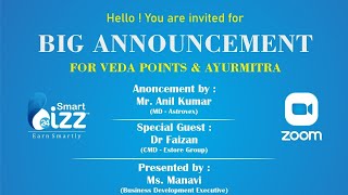 SMART BIZZ VEDA POINT AND AYURMITRA CMD FAIZAN SIR ANNOUNCEMENT drfaizan veda estores smartbiz [upl. by Gunilla]