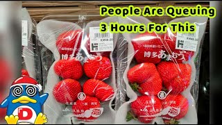 Strawberry From Japan  Don Don Donki Malaysia First Outlet [upl. by Jaala]