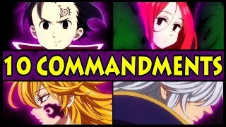 All 10 Commandments and their Powers Explained Seven Deadly Sins  Nanatsu no Taizai S2 Season 2 [upl. by Melba]