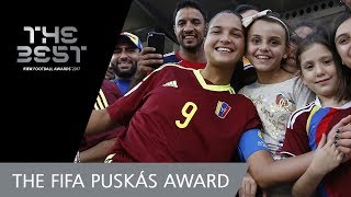 Deyna CASTELLANOS GOAL  FIFA PUSKAS AWARD 2017 FINALIST [upl. by Enylorac]