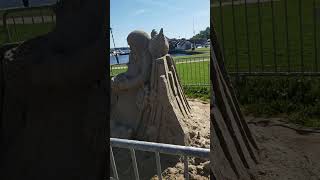 How to build a sandcastle in Kristiansand Norway shorts shortvideo growyourchannel [upl. by Martinic]