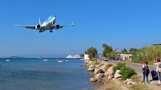 Boeing 737 MAX  Skiathos landing amp take off [upl. by Nuaj]