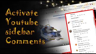 how to activate youtube right sidebar comments [upl. by Aliber]