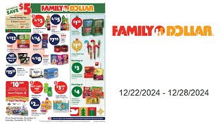 Family Dollar Weekly Ad  12222024  12282024 [upl. by Ennaxxor]