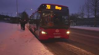 Sweden Stockholm bus ride from Förrådsvägen to Södertälje centrum [upl. by Waynant470]